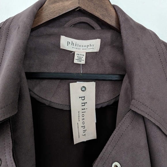 Suede Faux Leather Jacket - Picture 3 of 5